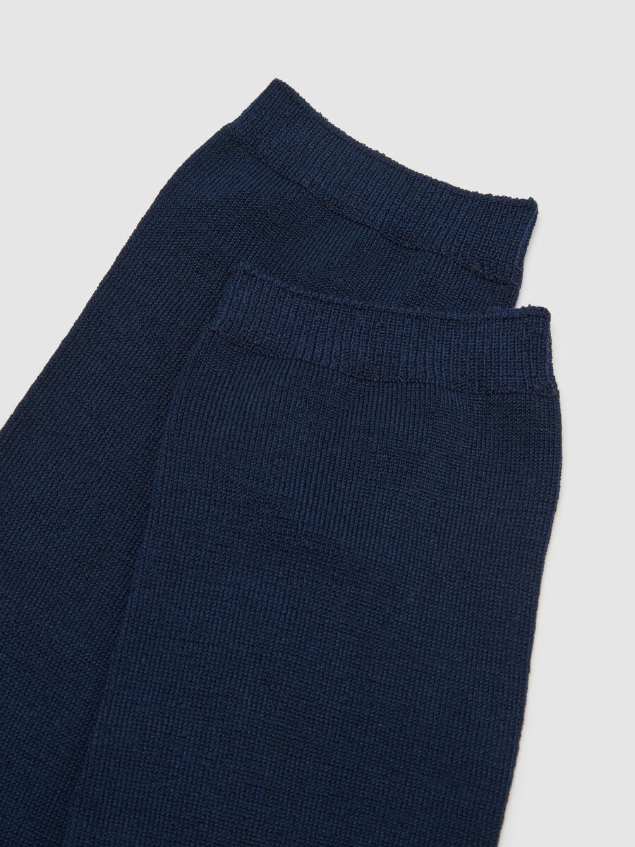 Two-Pack Blue Stretch Cotton Short Socks Regular Fit_2
