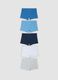 Pack of five multicolour midi boxer shorts in stretch organic cotton_1