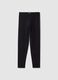 Girls' black stretch cotton slim fit leggings_3
