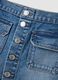 Girls&rsquo; blue denim shorts in pure cotton, regular fit, with buttons_2