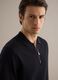 Short-sleeved pure cotton black polo regular fit with zip_3