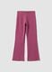 Pink cotton-stretch flared leggings_0