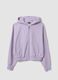 Purple organic cotton hooded sweatshirt_0