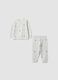 Grey organic cotton jersey pyjamas with crocodile print_1