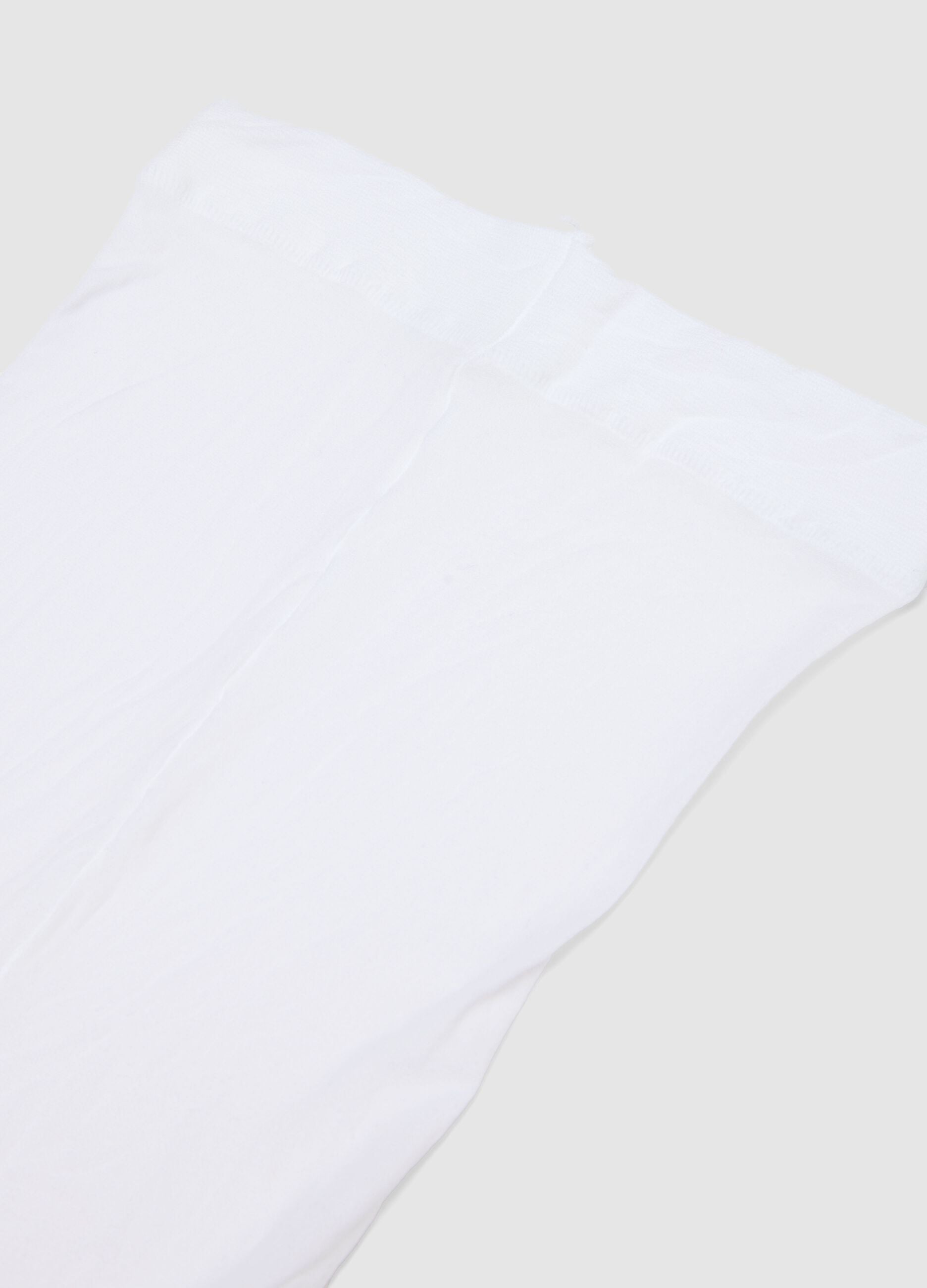 White Stretch Tights for Girls with Frozen Designs