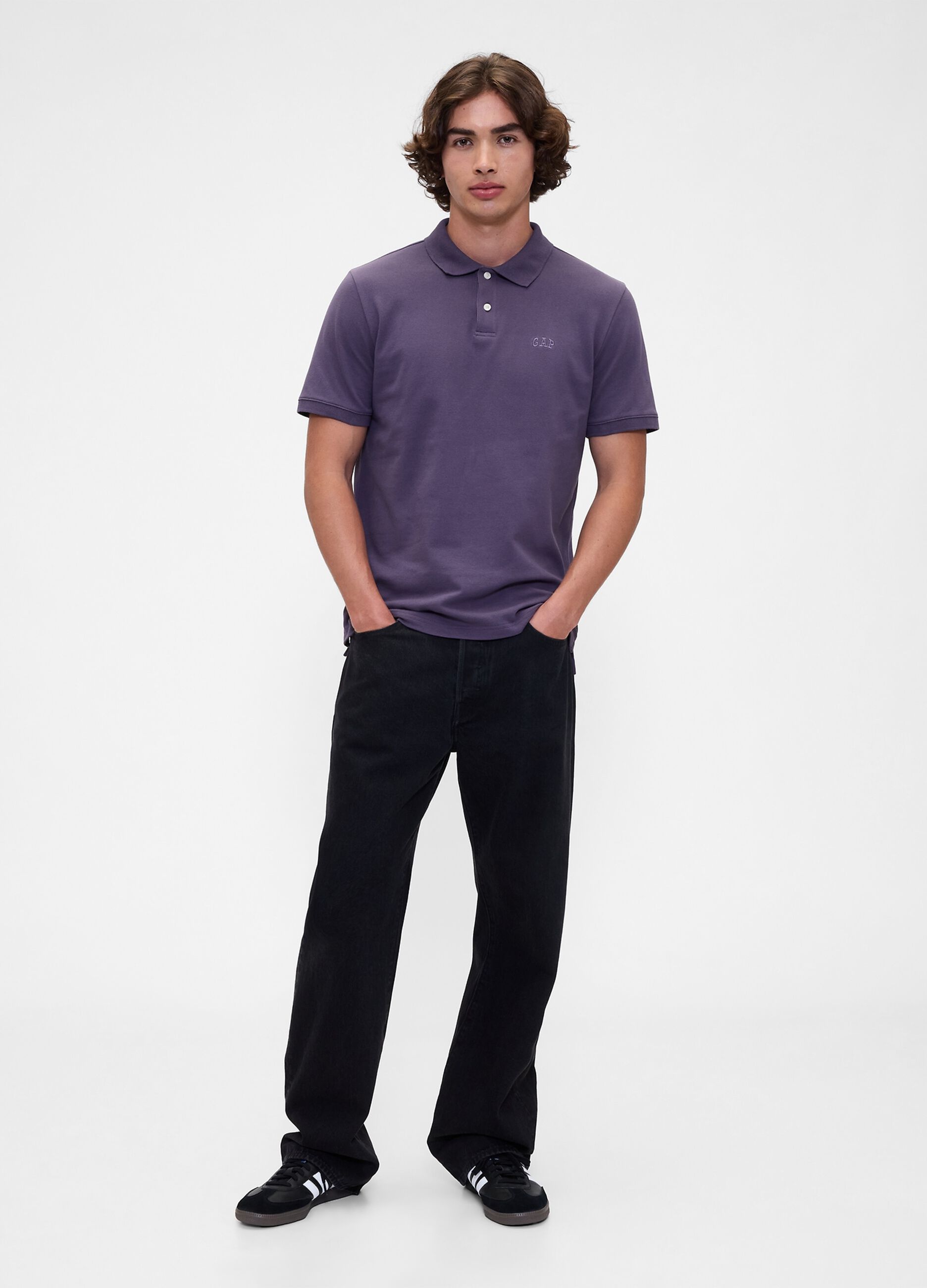 Purple Short Sleeve Polo