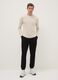 Beige long-sleeve stretch cotton regular fit t-shirt_1
