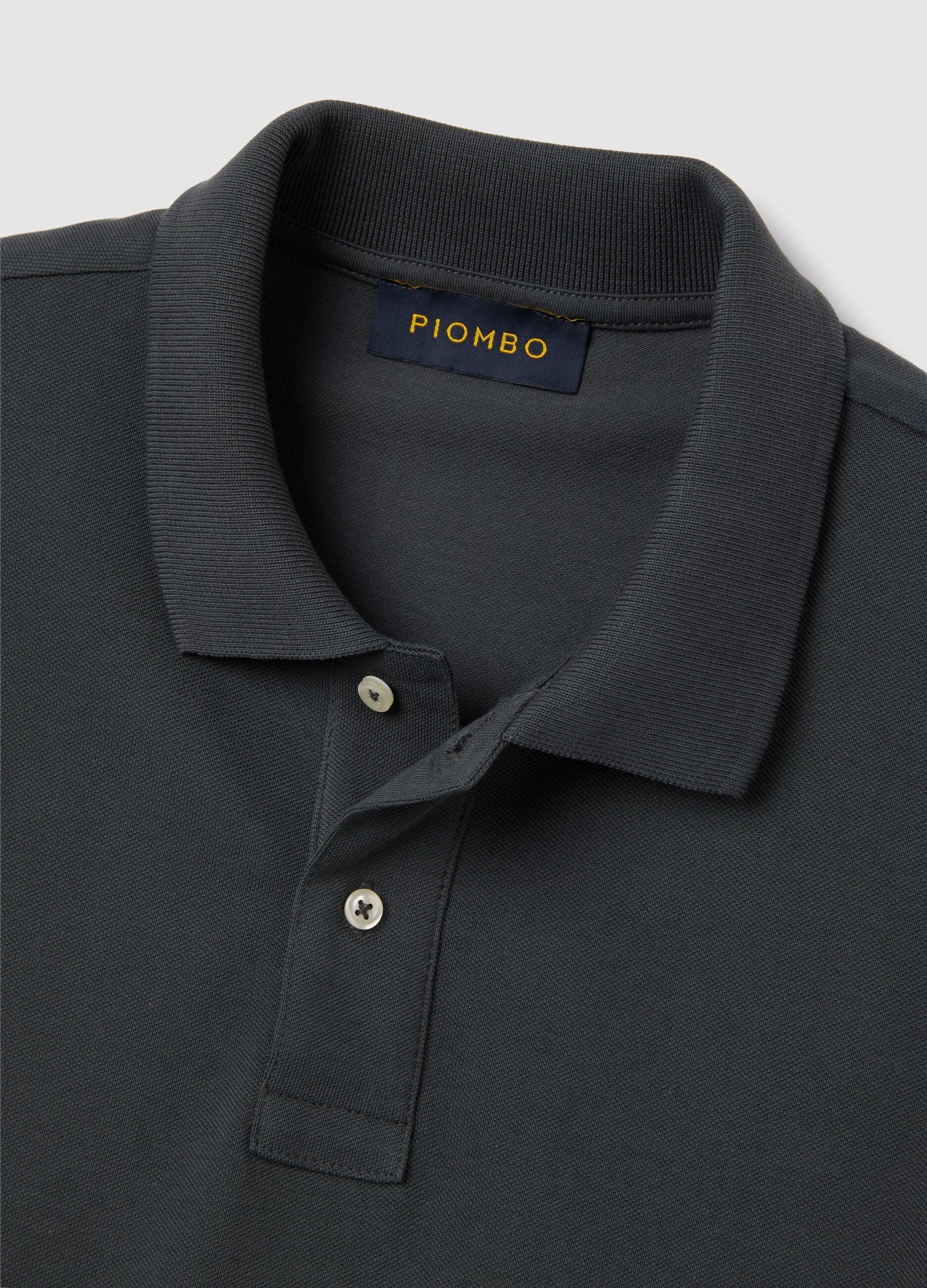 Men&rsquo;s grey regular fit polo shirt in 100% cotton