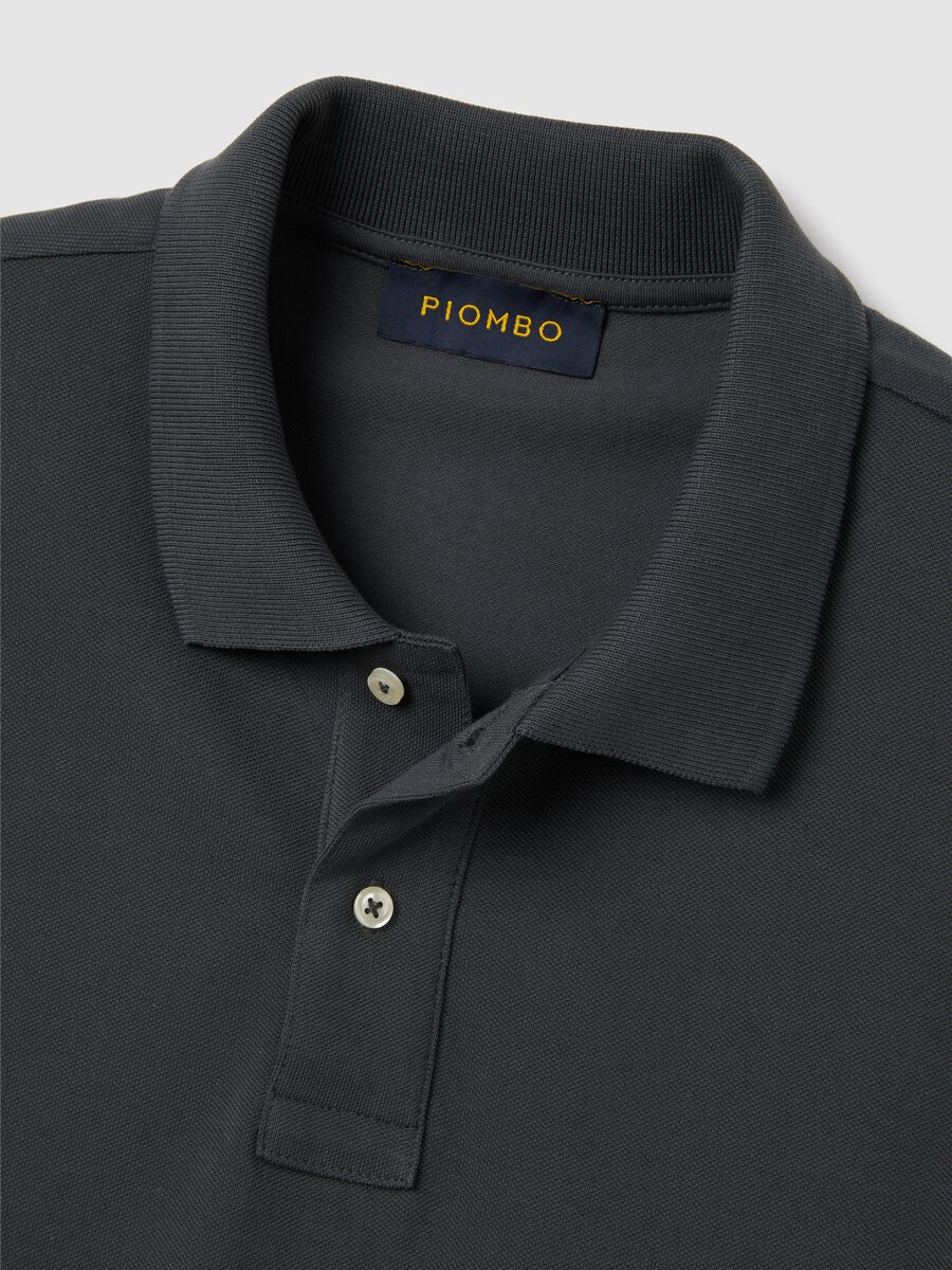 Men&rsquo;s grey regular fit polo shirt in 100% cotton_5