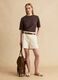 Beige pure cotton shorts_0