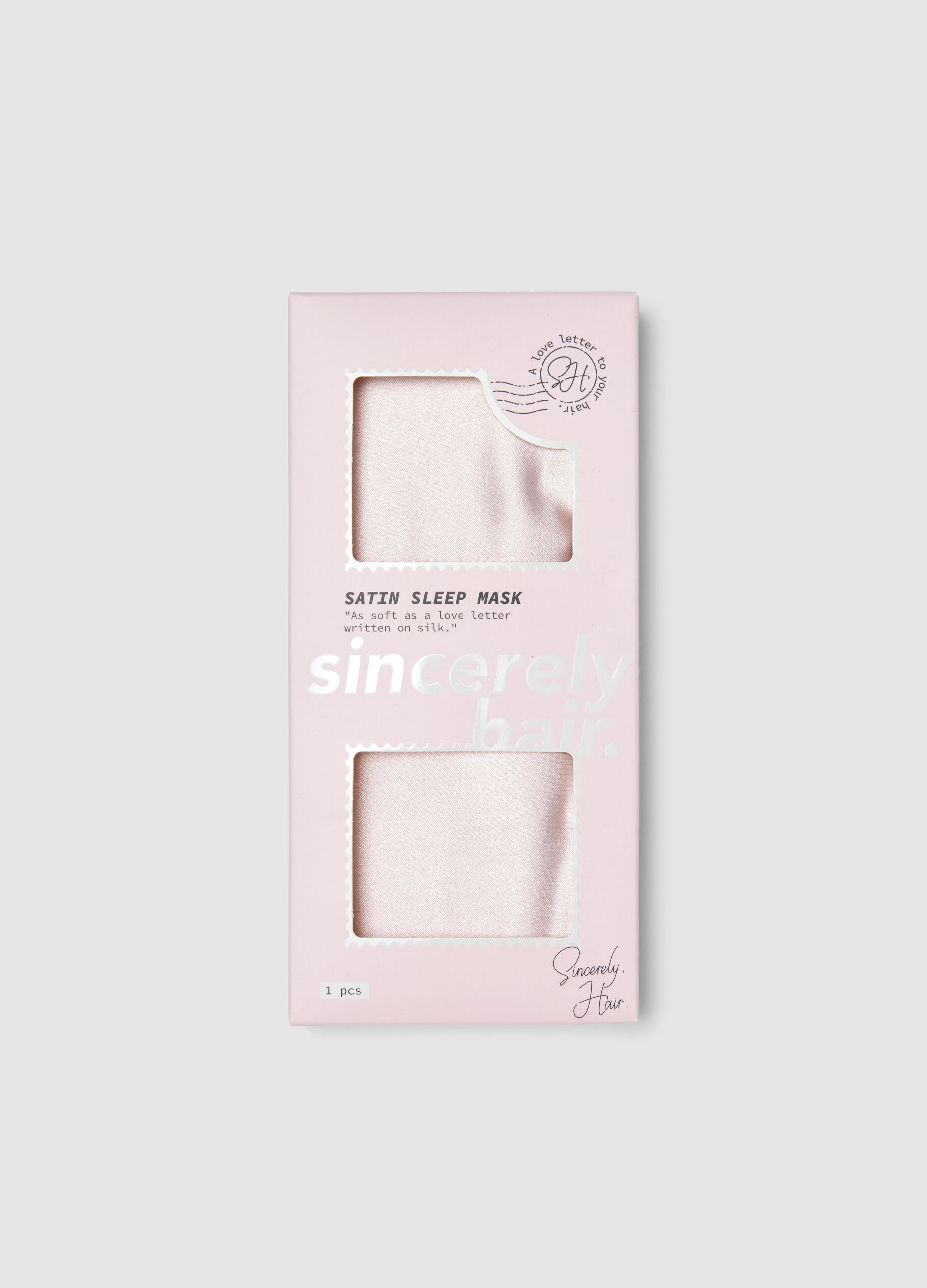 SINCERELY HAIR Pink satin sleep mask
