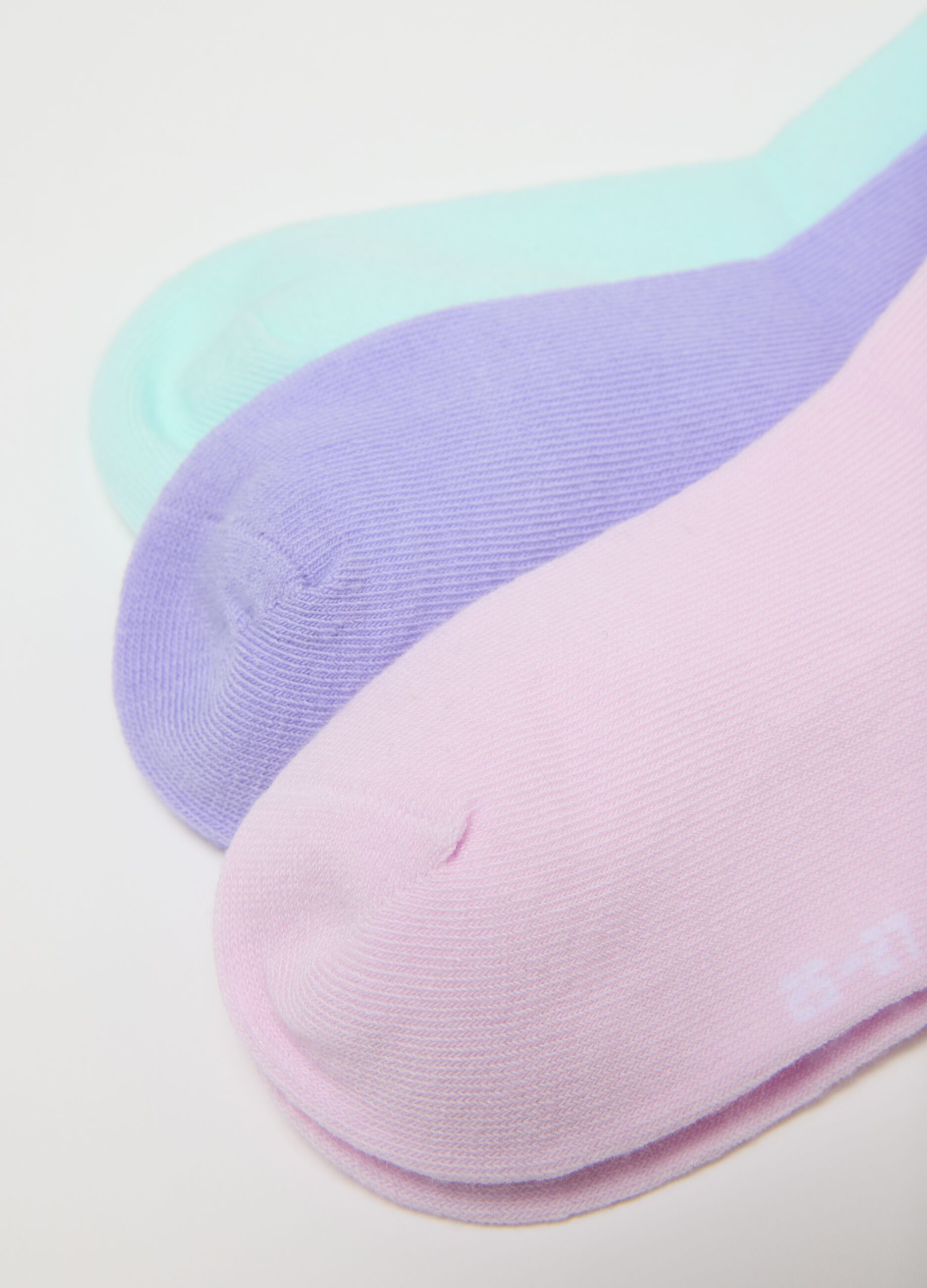 Girls' Multicolour Short Socks Multipack in Stretch Cotton