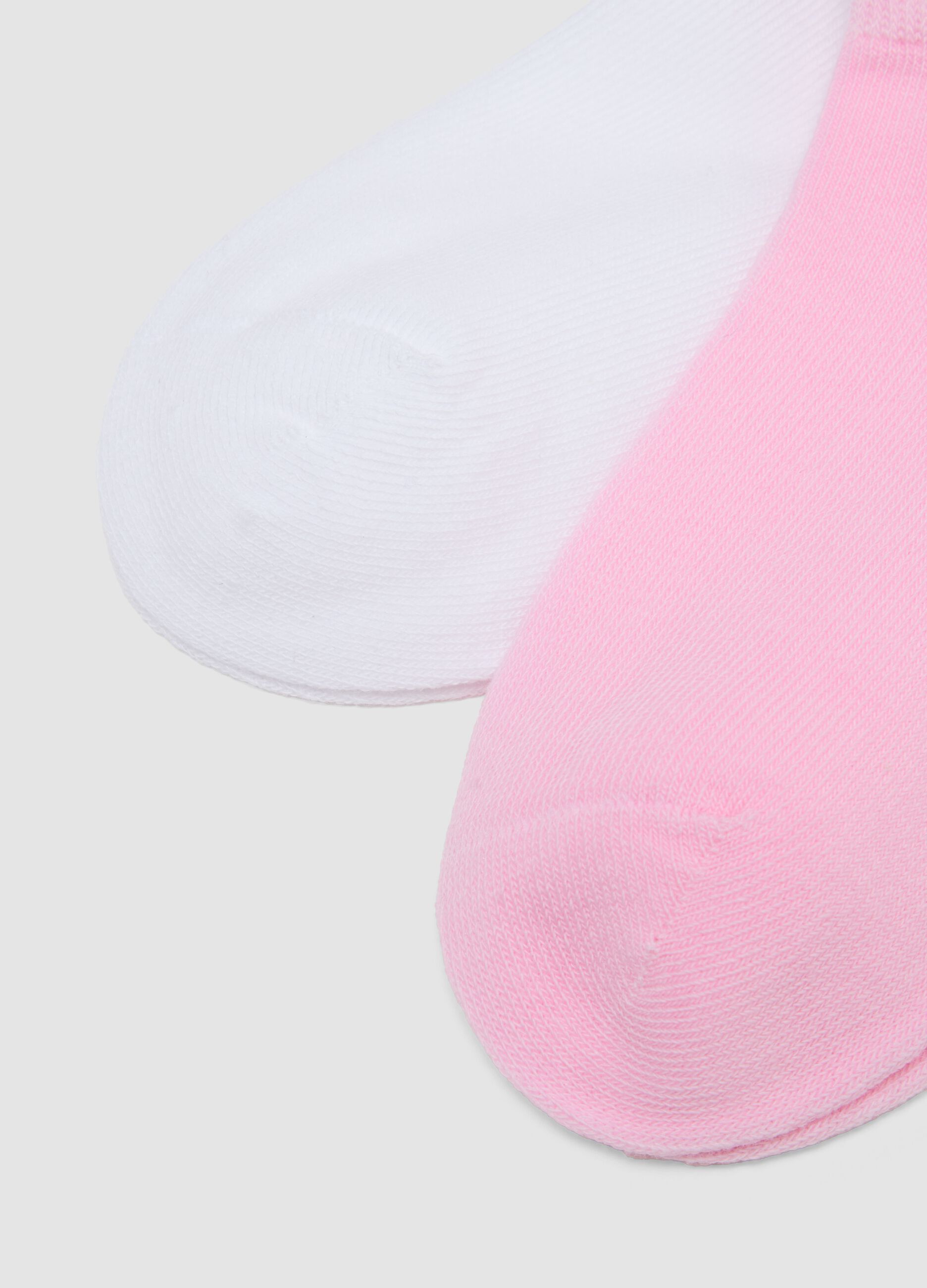 Girls' cotton blend multicolour short socks multipack