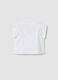 White stretch cotton tank top with front print_1