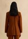 Brown Cotton and Linen Regular Fit Blazer_3
