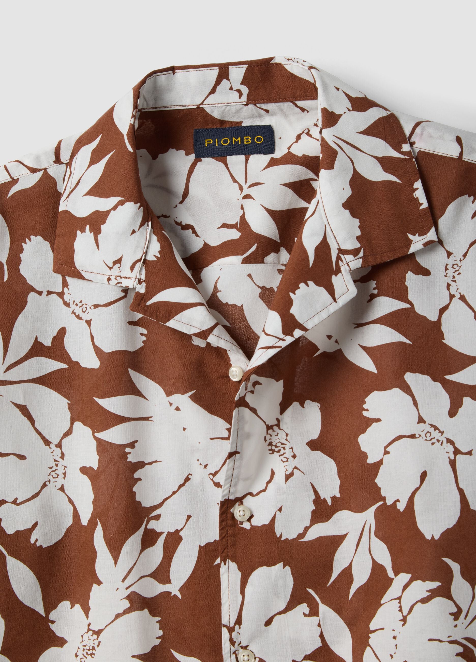 Multicolour regular-fit pure cotton shirt with floral print