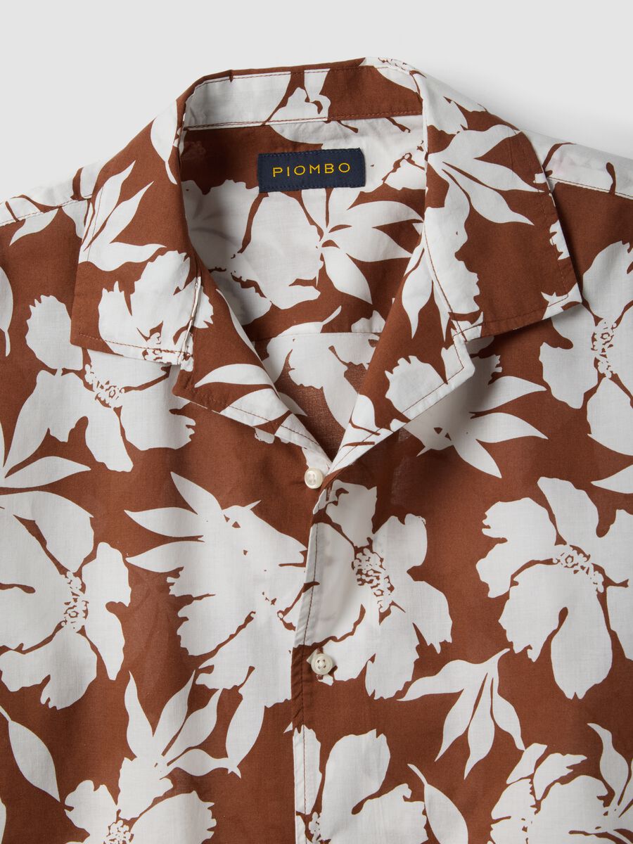 Multicolour regular-fit pure cotton shirt with floral print_5