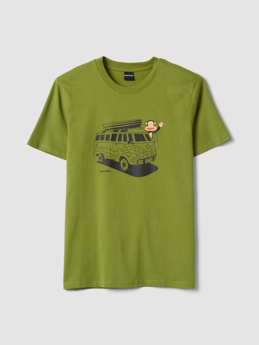 Green Paul Frank print T-shirt in pure cotton, regular fit_4