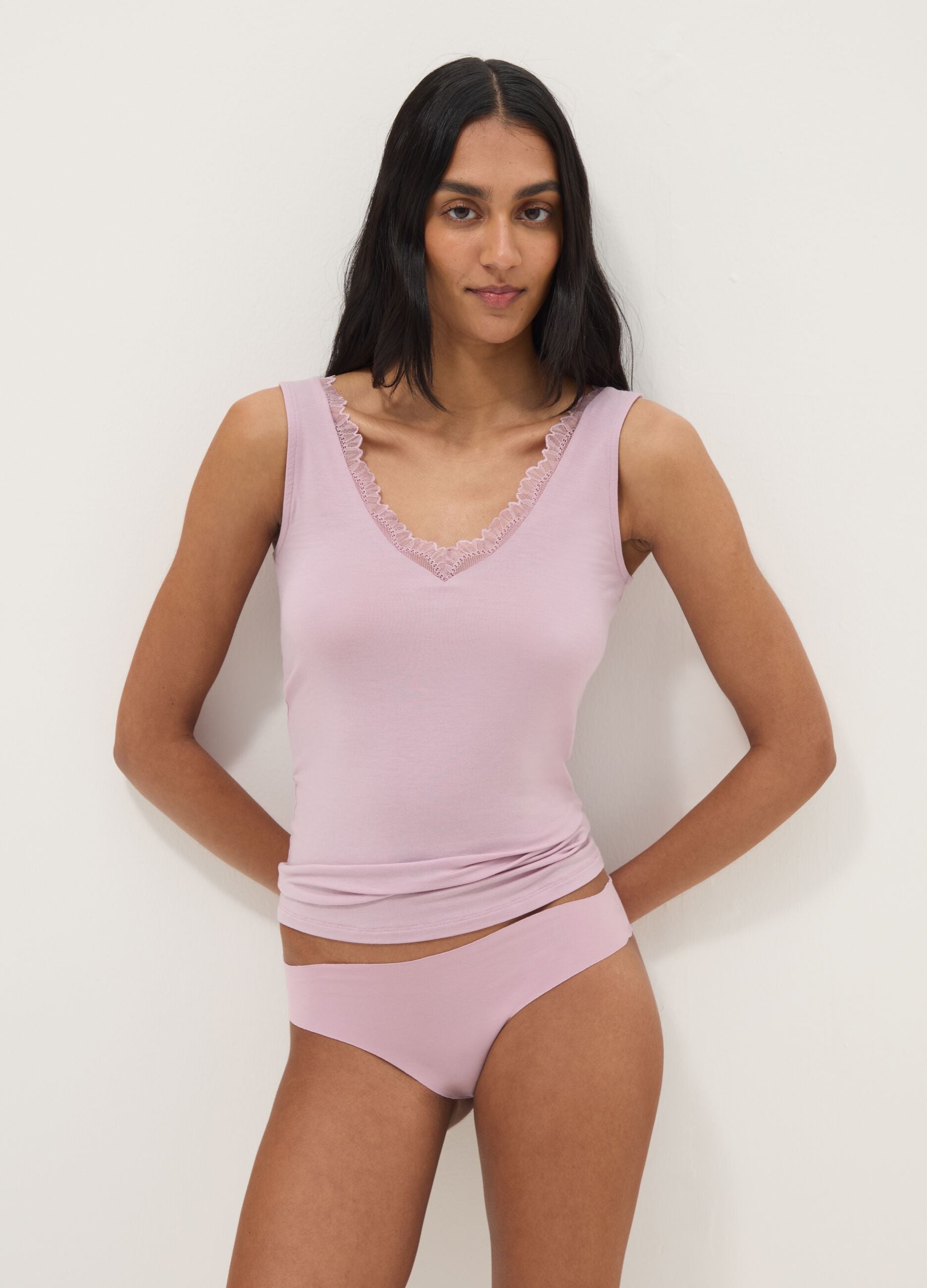 Pink Stretch Cotton Briefs Regular Fit