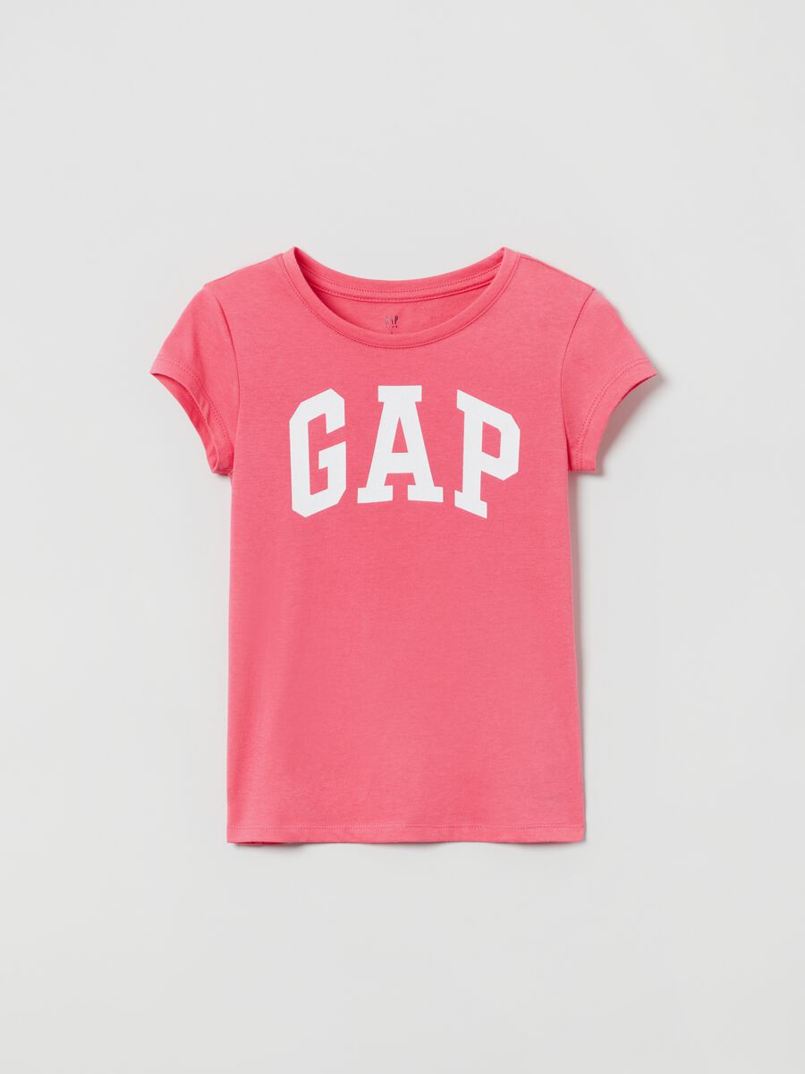 Cotton T-shirt with logo print_0