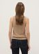 Beige cotton-blend tank top regular fit_3