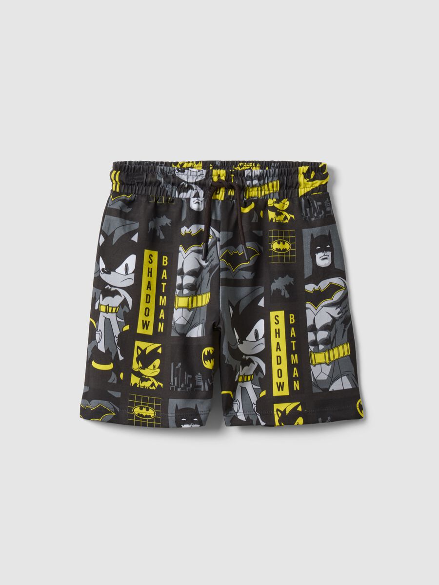 Boys&rsquo; multicolour 100% cotton oversized shorts with Sonic_0