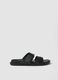 Black sandals with double strap and buckles_0
