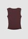 Red stretch tank top with side ruching_1