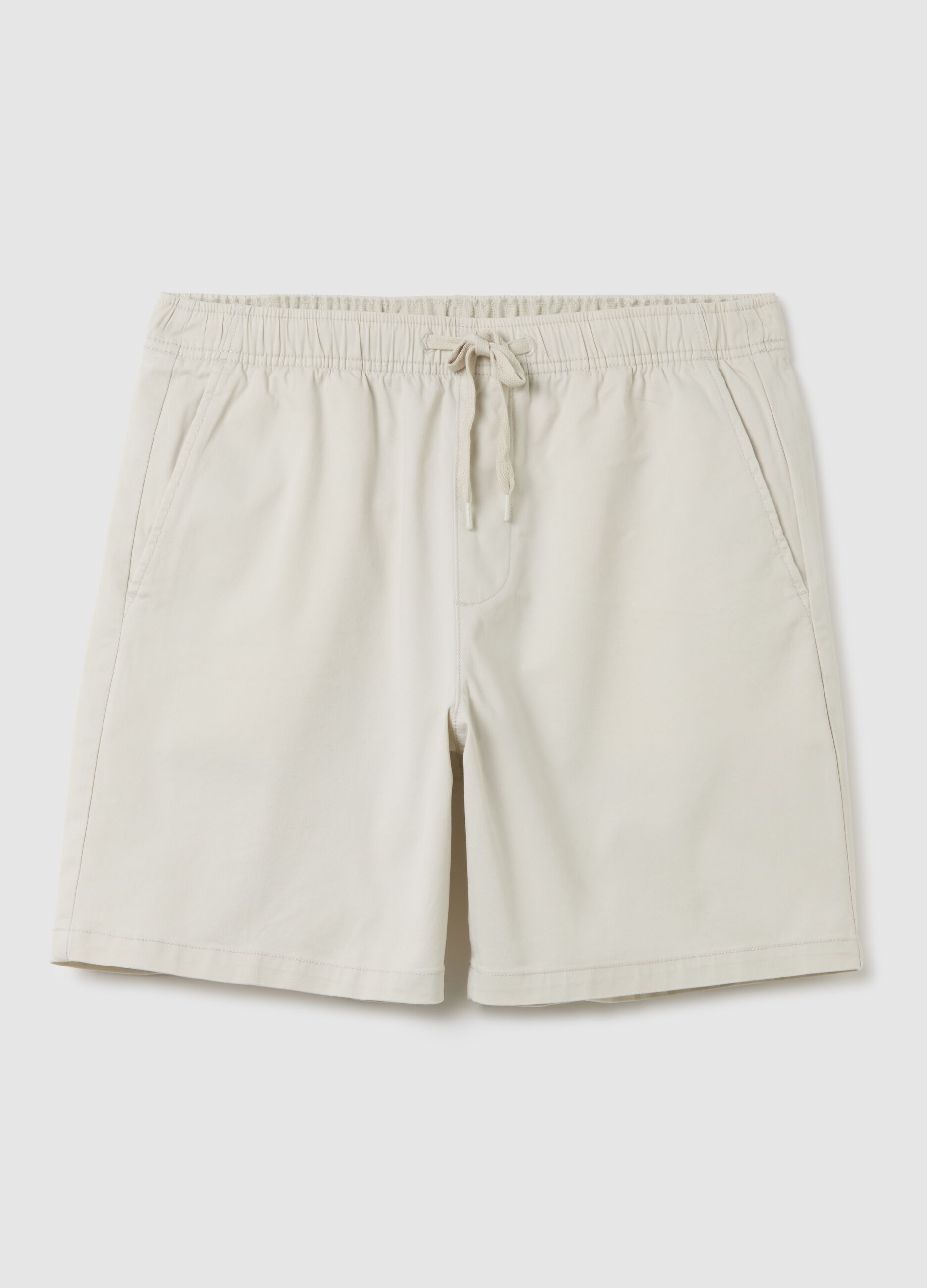 Stretch cotton Bermuda joggers