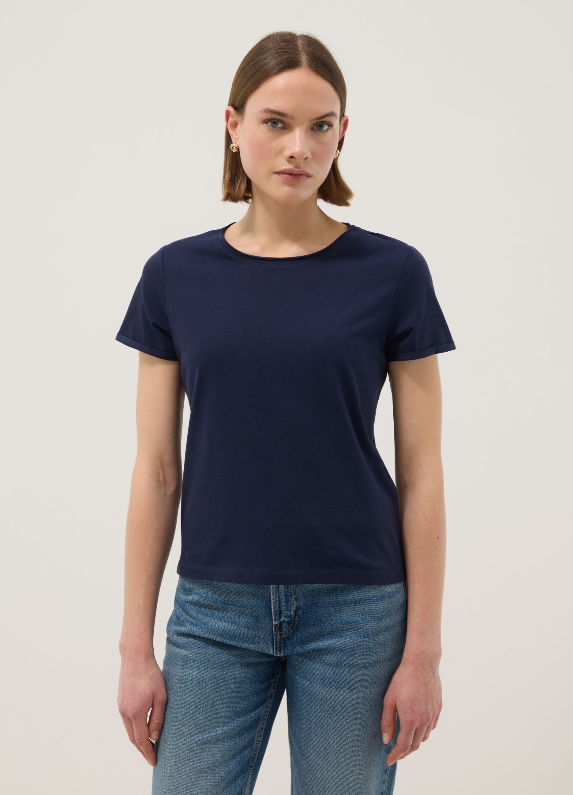 Blue Regular Fit Pure Cotton Short Sleeve T-Shirt