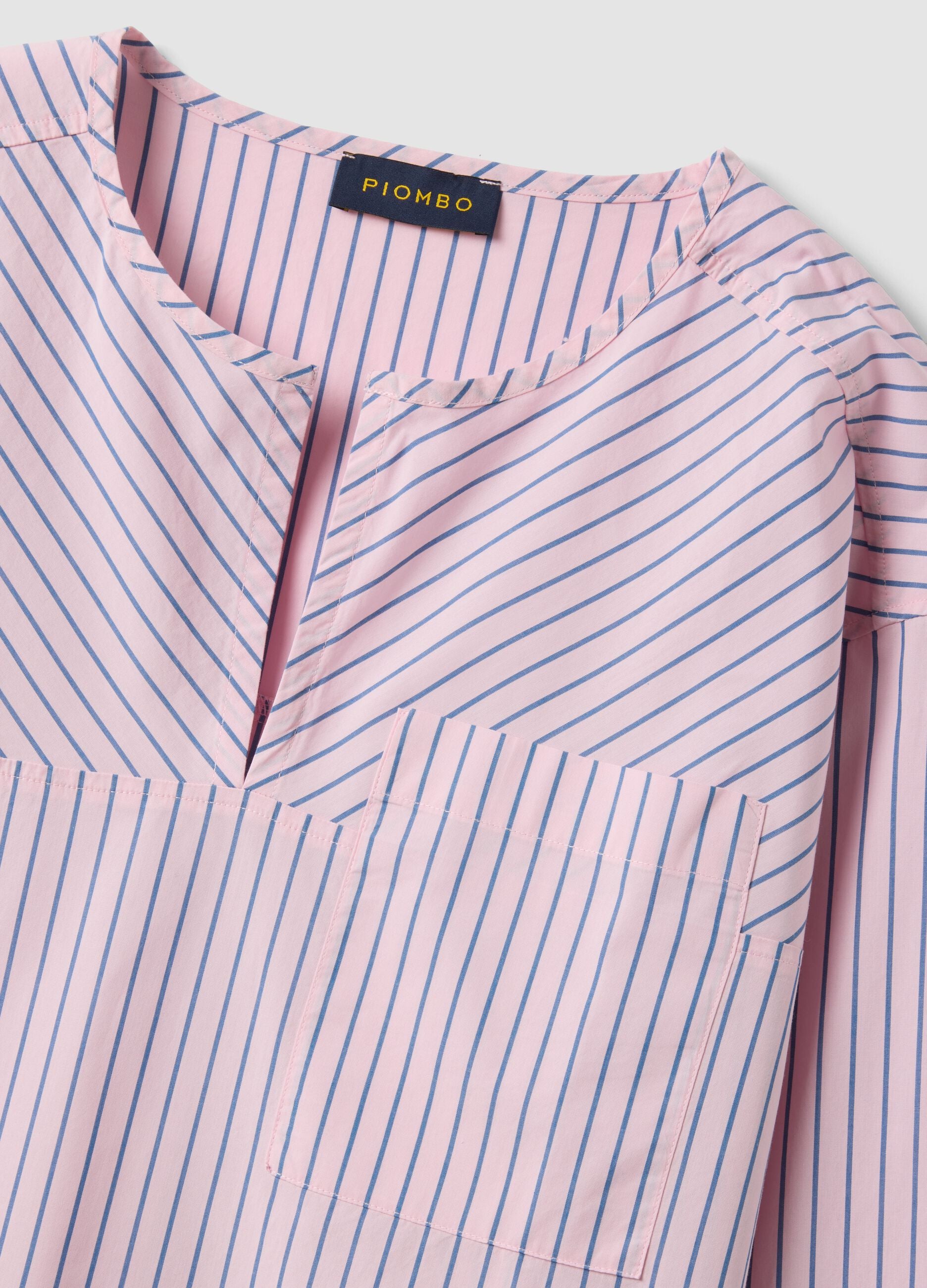 Regular-fit multicolour striped pure cotton shirt with chest pocket