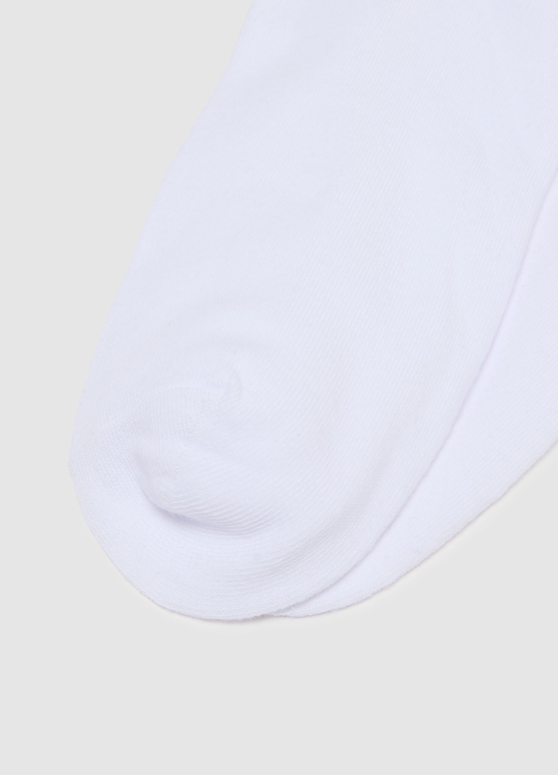 Multicolor Short Socks Tripack in Stretch Cotton Blend