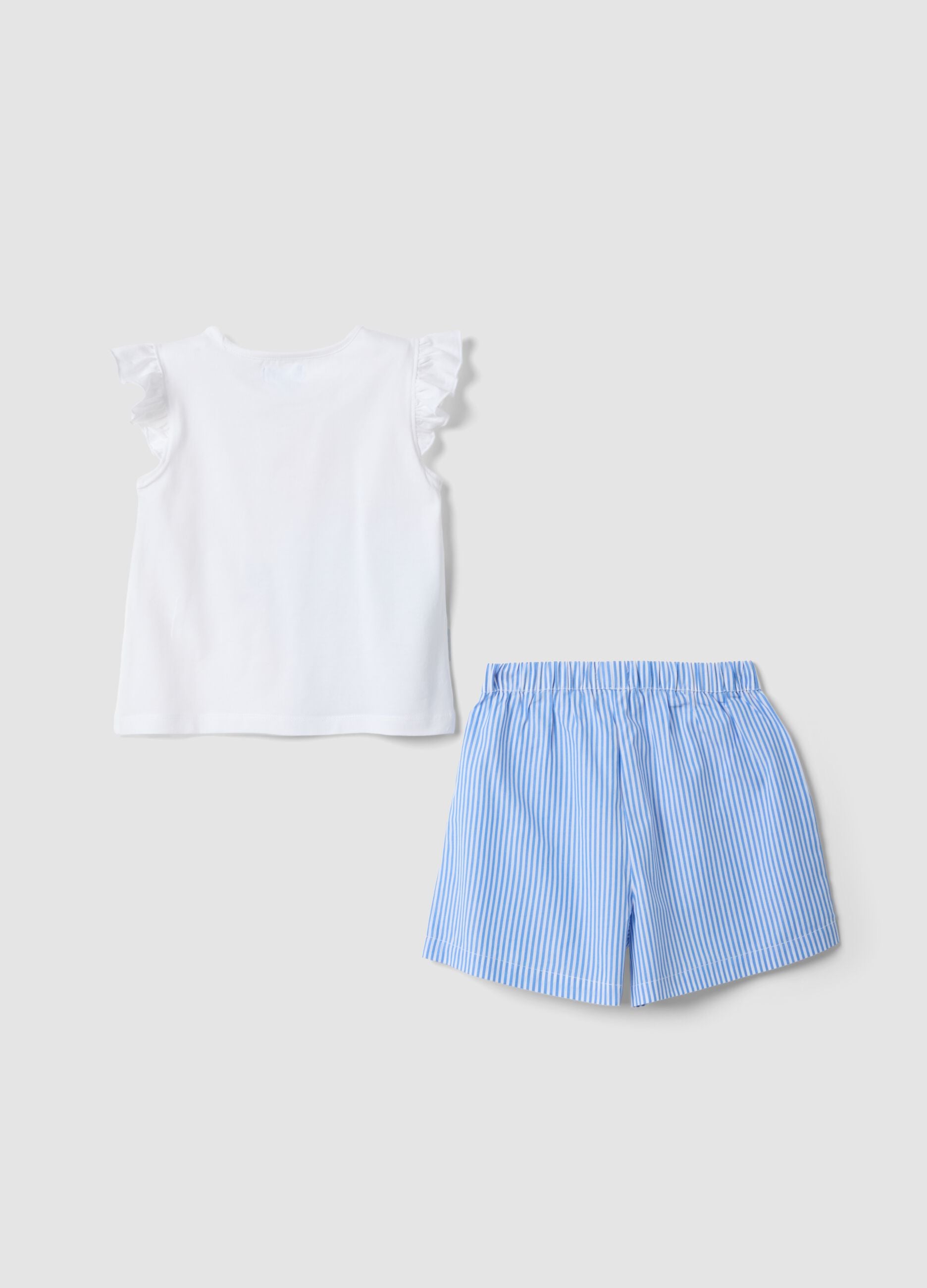 Girls&rsquo; multicolour stretch cotton set with Frozen print