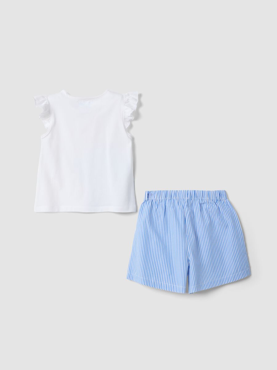 Girls&rsquo; multicolour stretch cotton set with Frozen print_1