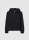 Girls' regular fit black pure cotton sweatshirt with zip_3