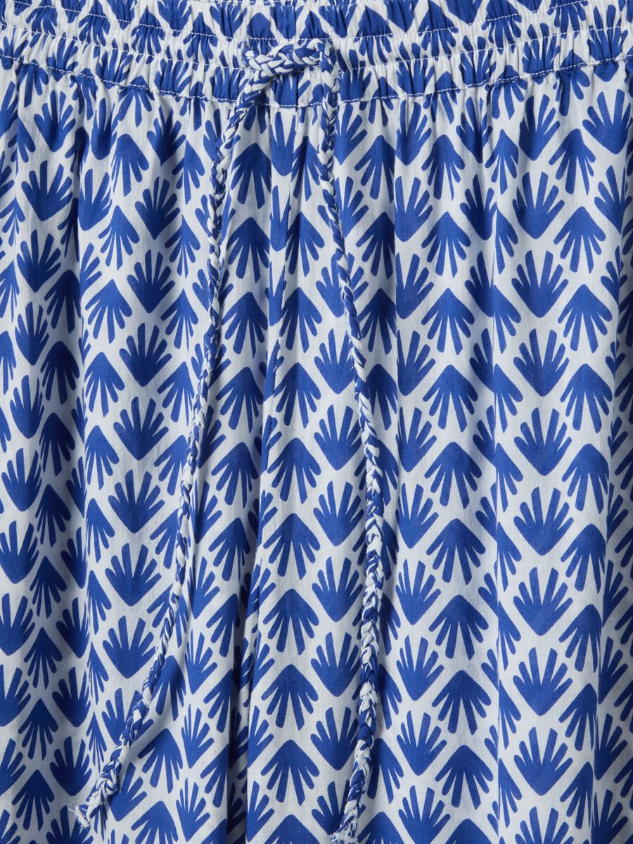 Long pure cotton multicolour floral-print trousers_5