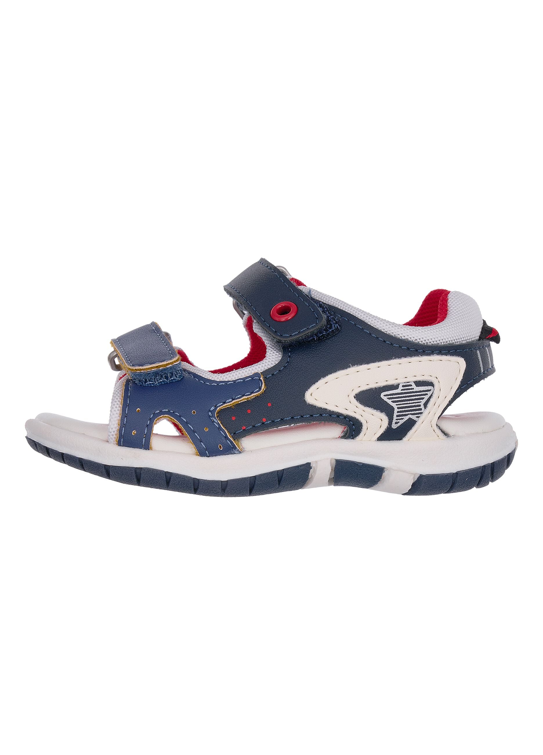 Multicoloured sandals with hook-and-loop closure for children