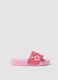 Pink sliders with floral appliqu&eacute;s_0