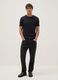 Slim fit blue stretch cotton T-shirt_0