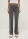 Grey Stretch Flare Fit Trousers_1