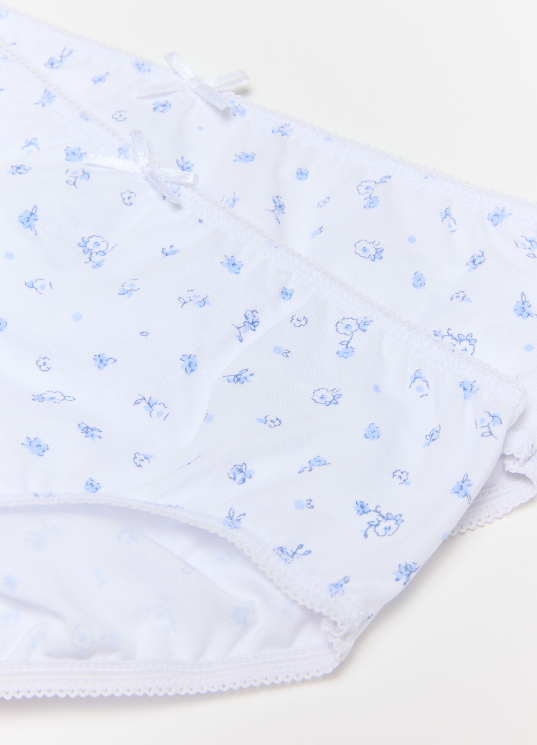 Multipack of multicolour girl's briefs in pure cotton regular fit