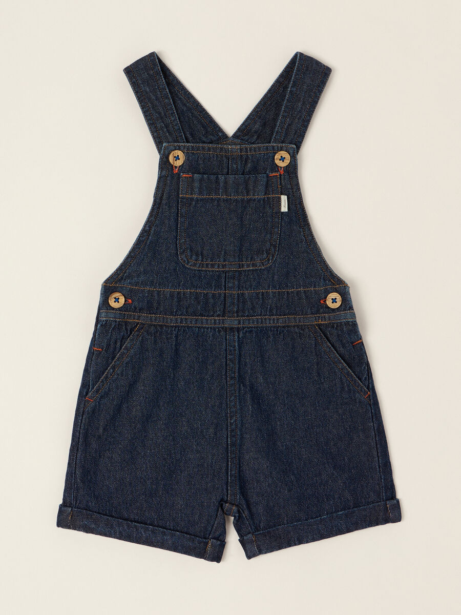IANA Pure Cotton Chambray Dungarees_0