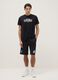Black pure cotton regular fit t-shirt with Lakers logo_1