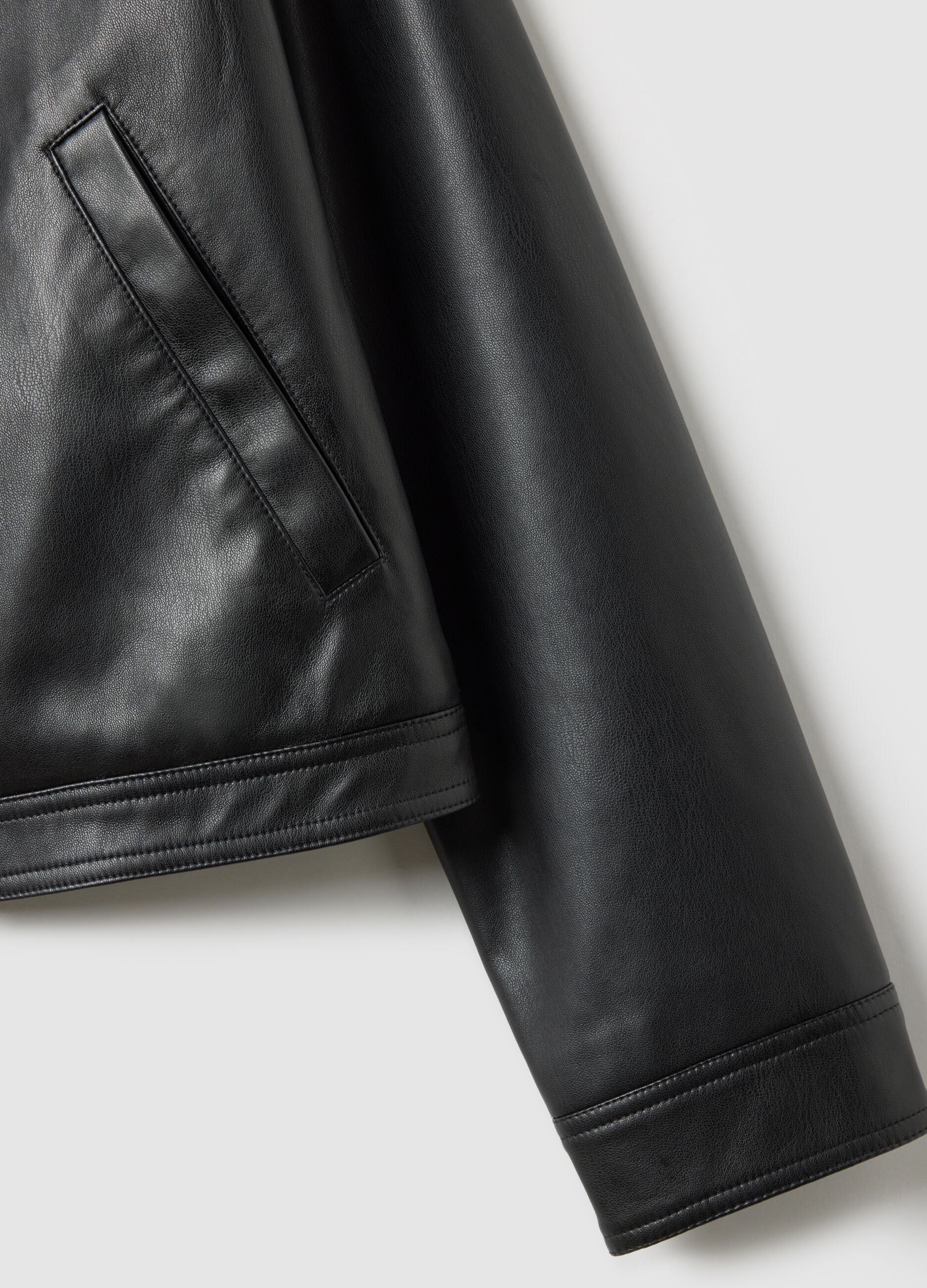 Black regular fit full zip jacket