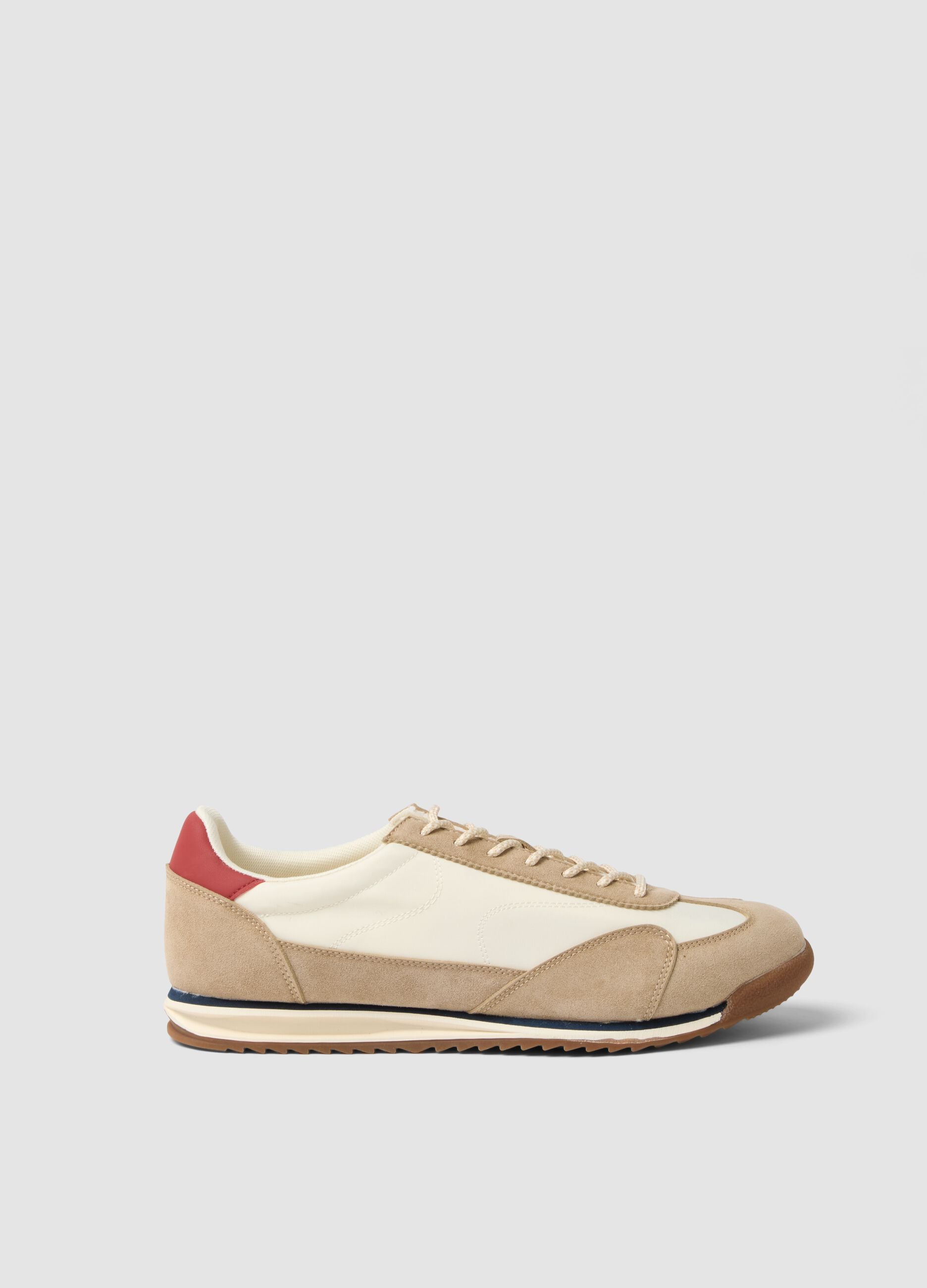 Multicolour genuine leather sneakers with lightweight sole