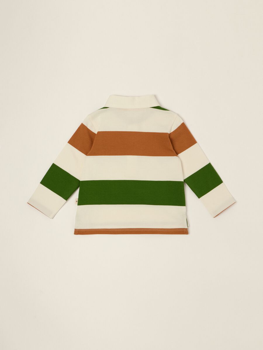 Polo a righe multicolor in puro cotone da neonato regular fit_2