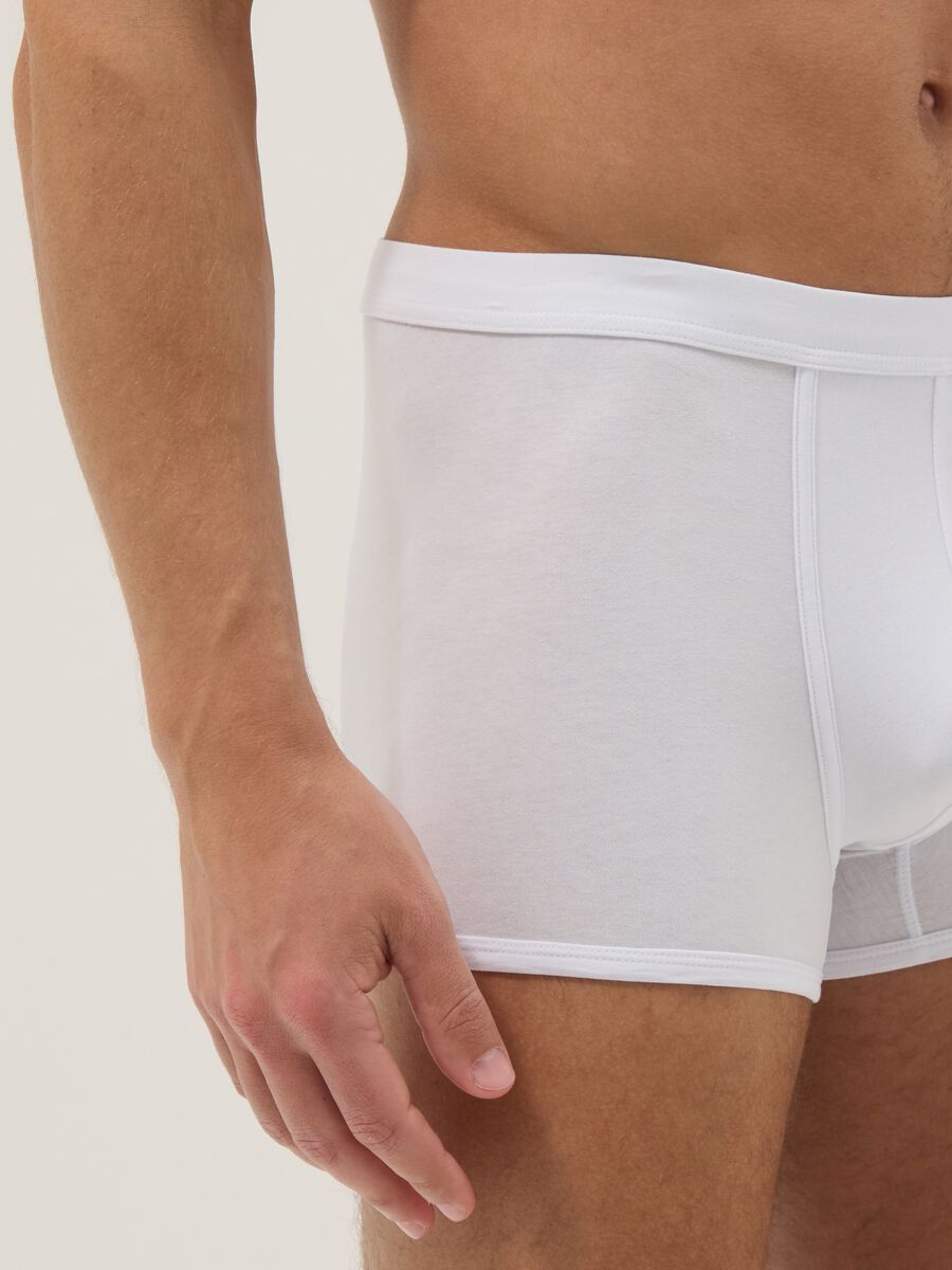 Tripack boxer in cotone elasticizzato bianco regular fit_3