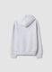 Grey oversized cotton and viscose blend hoodie for boys_1