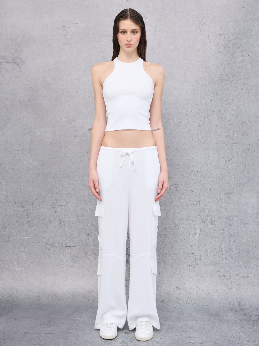 Vest Top Crew Neck White_2