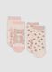 2-pack of pink organic cotton non-slip socks_0